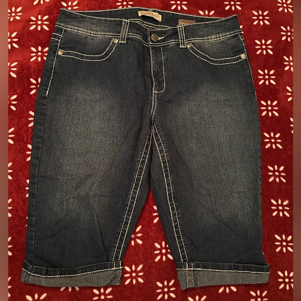 Vintage America Indigo Denim Capris